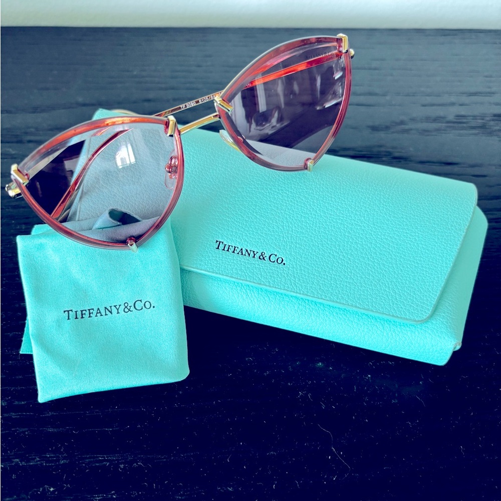 Tiffany & Co. TF 3090 610584 Rubedo Metal Fashion Sunglasses Pink Lens